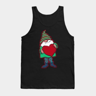 Cute Gnome Holding a Heart Tank Top